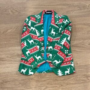 Festive Reindeer Kids Blazer